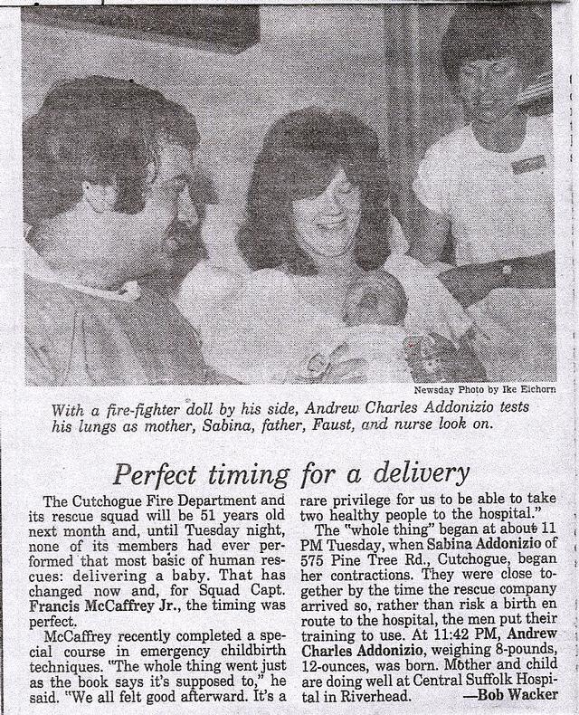 CFD Delivers Baby 6/26/79