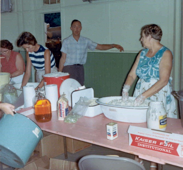 Mixing Potato salad 1966